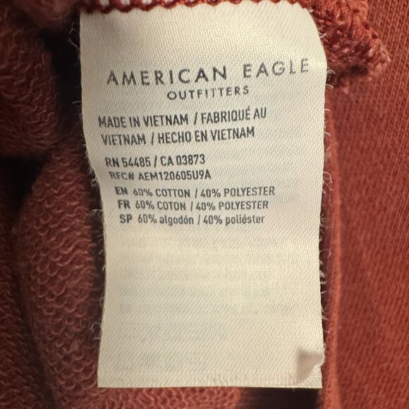 American Eagle Oversized Sweatshirt Large Soft Cozy Loungewear Coral Pullover - Picture 4 of 7